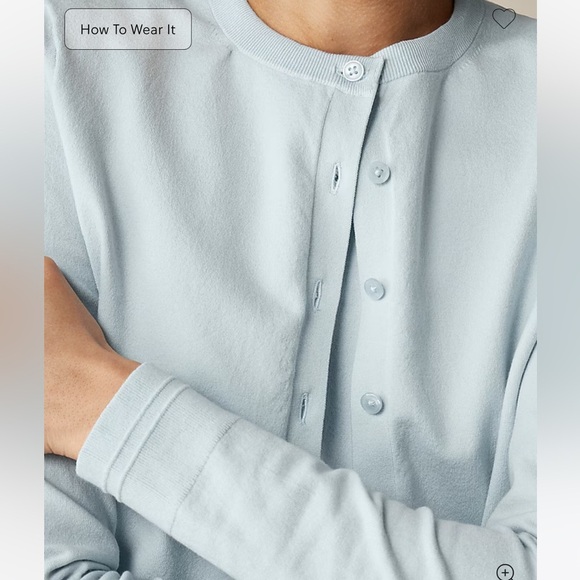 J. Crew New Jackie cardigan in premium ultra-fine cotton Size XS edgewater NEW - Picture 4 of 11